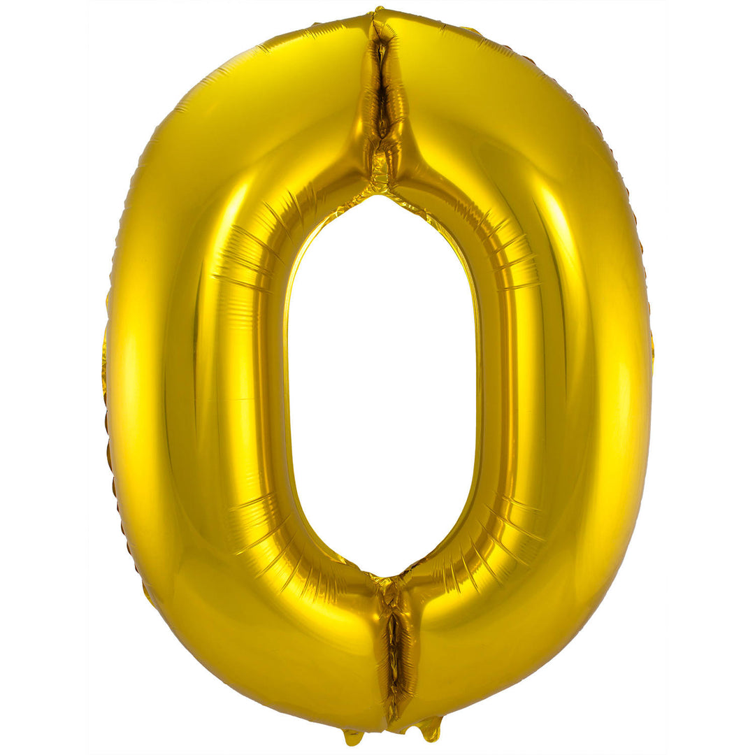 Palloncino a Forma di Numero 0 (Oro, 86 cm)