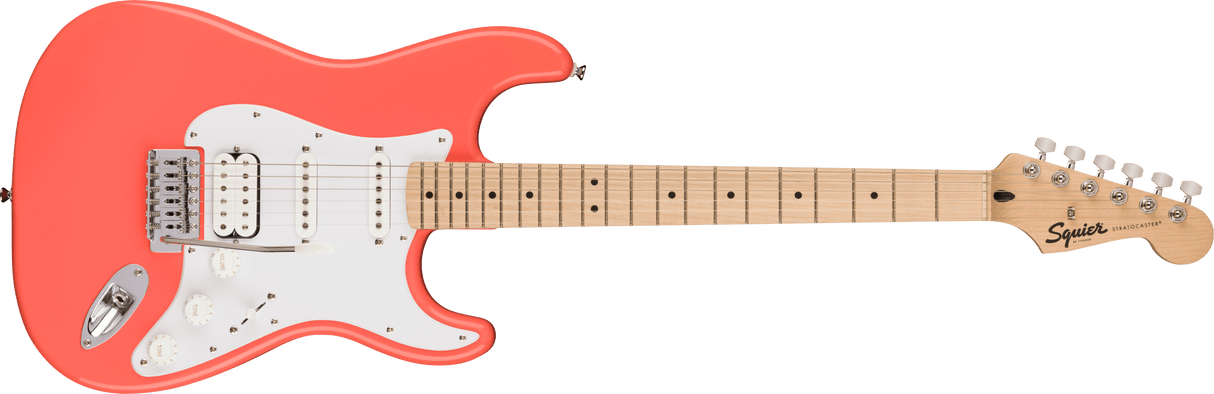 Fender Squier Sonic Stratocaster HSS Electric Guitar (Tahitian Coral)