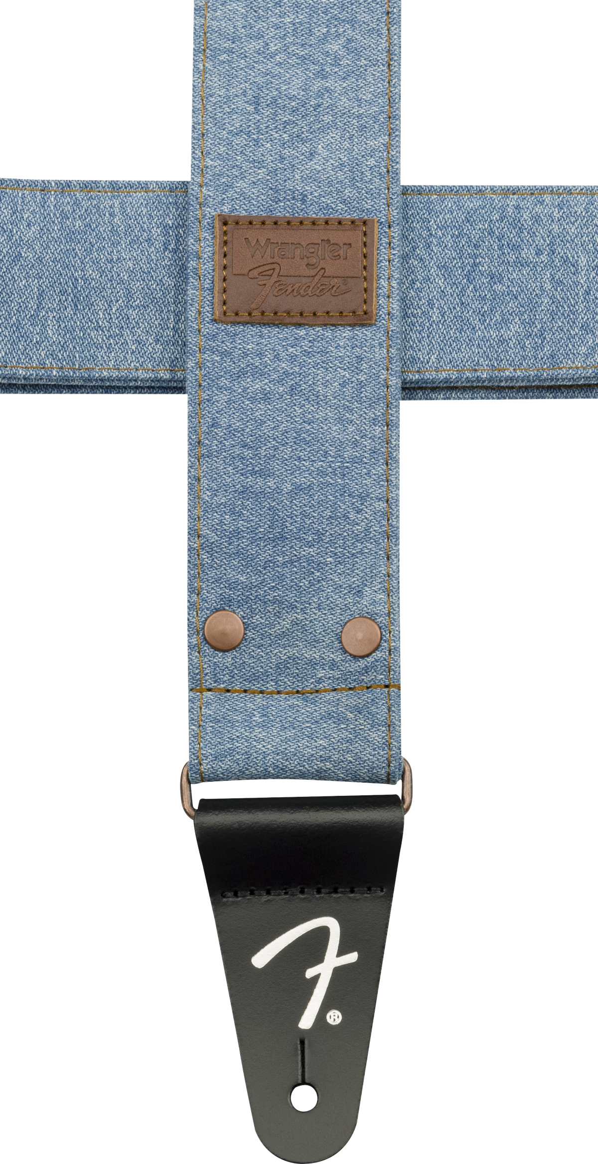 Fender x Wrangler Denim Tracolla per Chitarra (Light Indigo, 2")