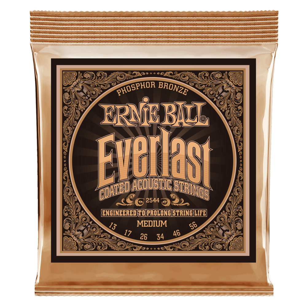 Ernie Ball Everlast Coated Phosphor Bronze Guitar Strings, Acoustic