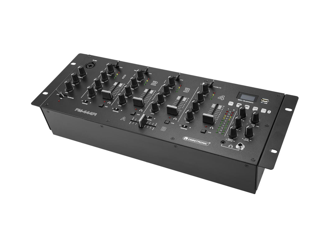 OMNITRONIC PM-444Pi Mixer DJ a 4 canali con Player e interfaccia USB