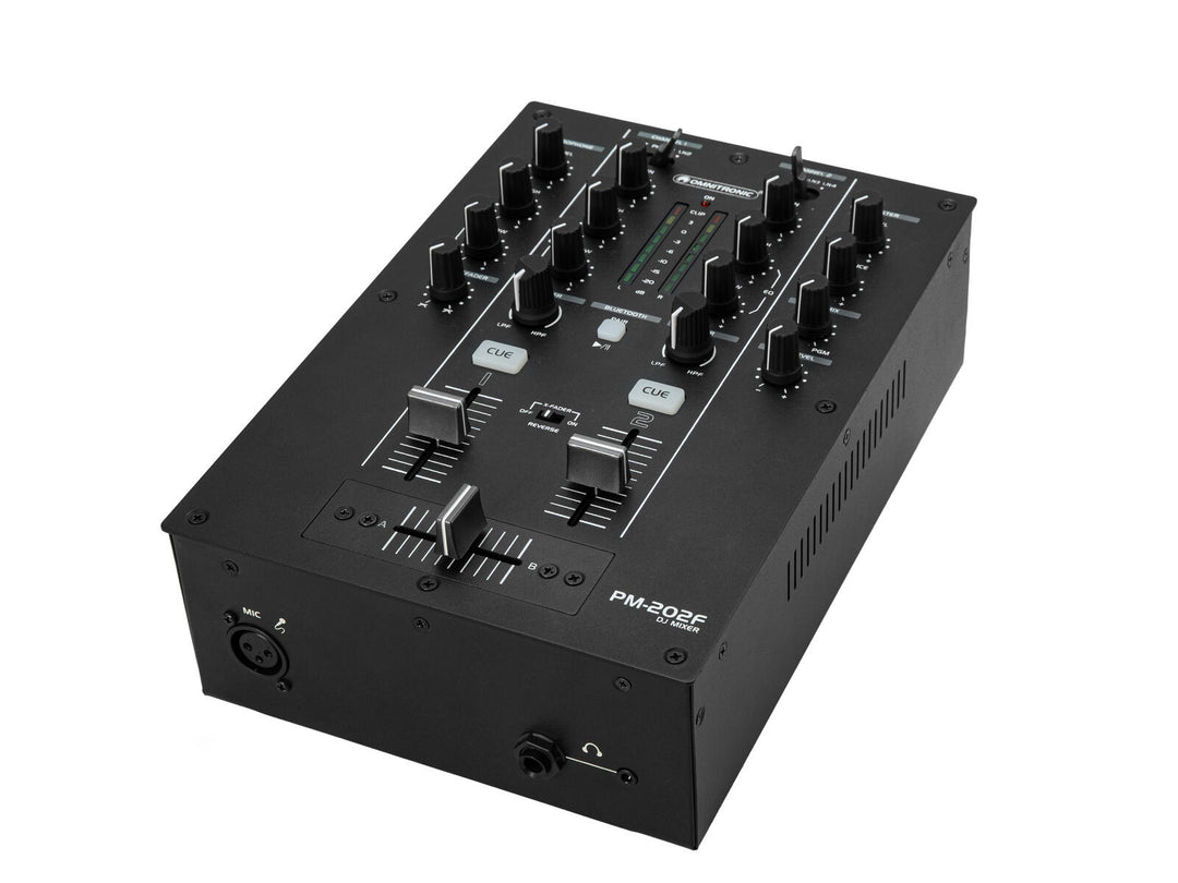 OMNITRONIC PM-202F Mixer DJ a 2 canali con filtro e Bluetooth