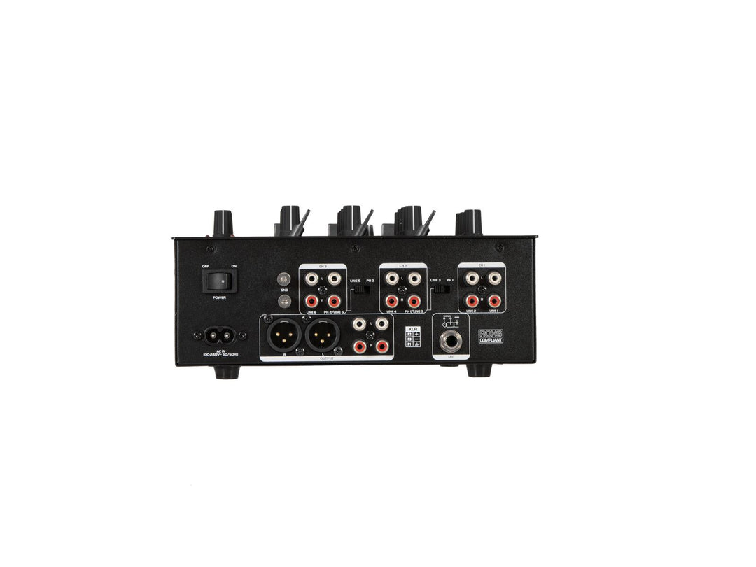 OMNITRONIC PM-322P mixer DJ a 3 canali con Bluetooth e lettore USB