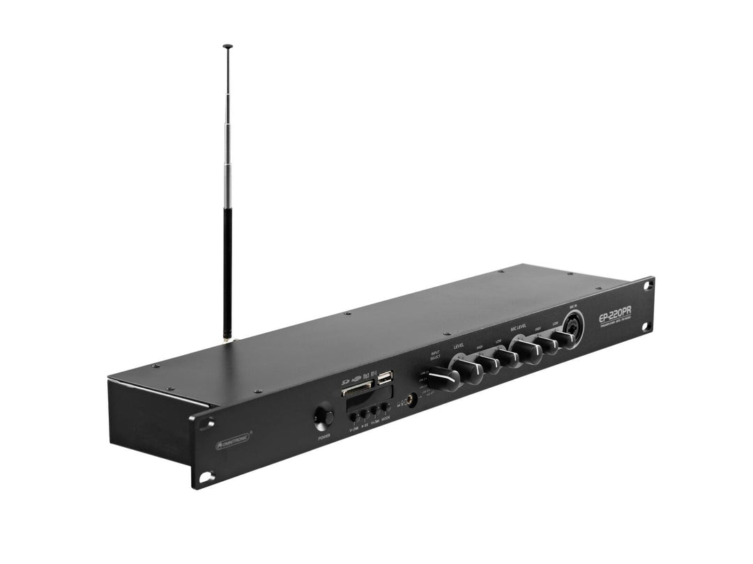 OMNITRONIC EP-220PR preamplificatore con lettore MP3 e radio FM