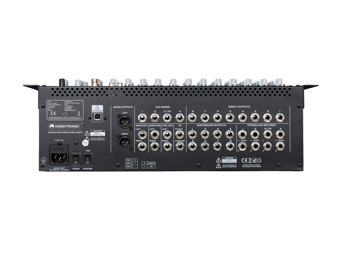 OMNITRONIC LMC-2642FX Console di missaggio USB