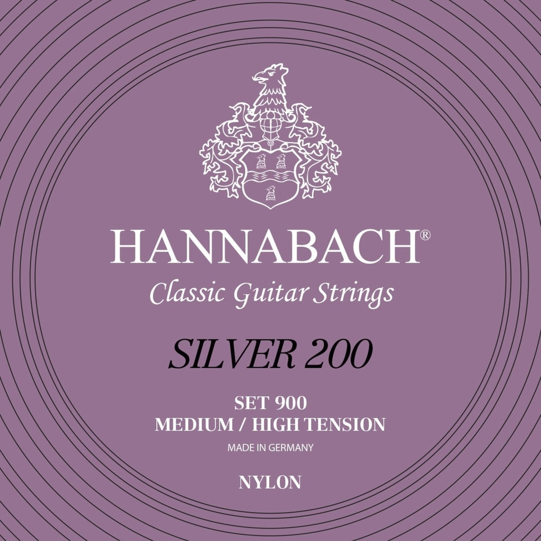 Corde Hannabach per chitarre classiche Serie 900 Tensione Media/Alta Silver 200 - Set medium high (900MHT)