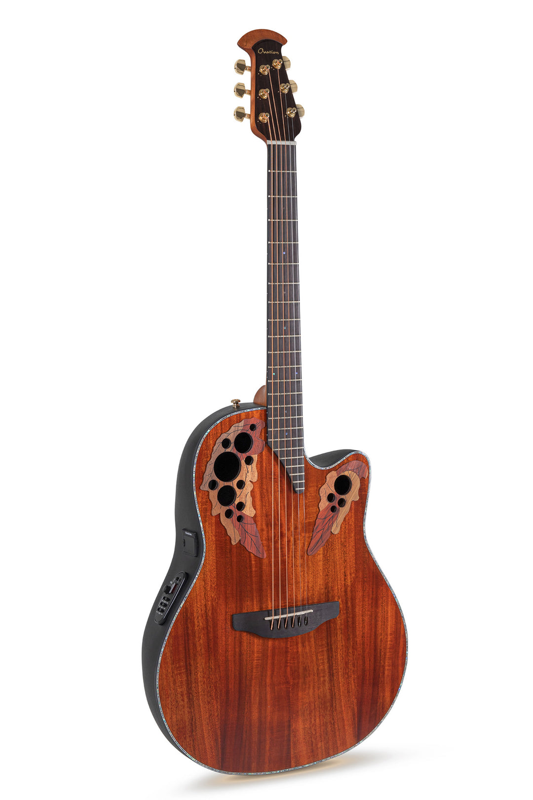 Ovation E-Acoustic chitarre Celebrity Elite Plus Mid Cutaway - Figured Koa (CE44P-FKOA-G)