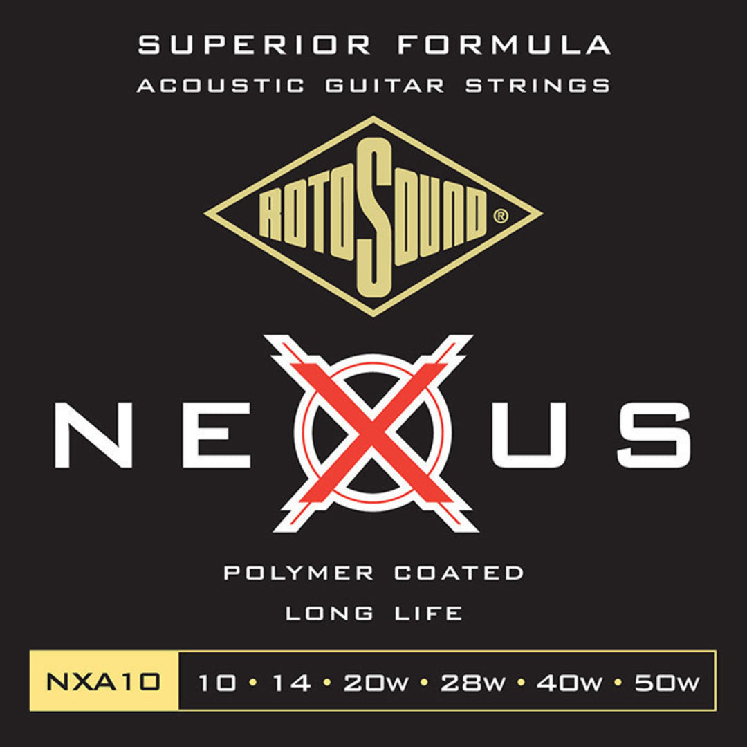 Corde Rotosound per Chitarre acustiche Nexus Coated - Set Extra Light 10-50 (NXA10)