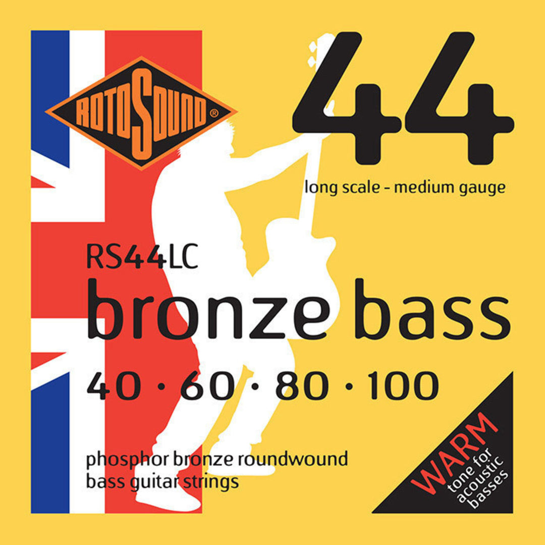 Rotosound Corde per basso acustico Bronze Bass 44 - Set 4 corde Medium 40-100 (RS44LC)