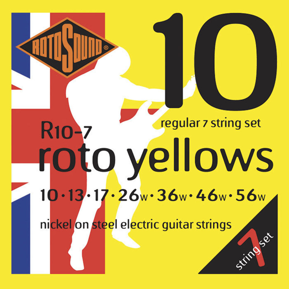 Rotosound Roto Yellows R10-7 corde per chitarra elettrica a 7 corde 10-56
