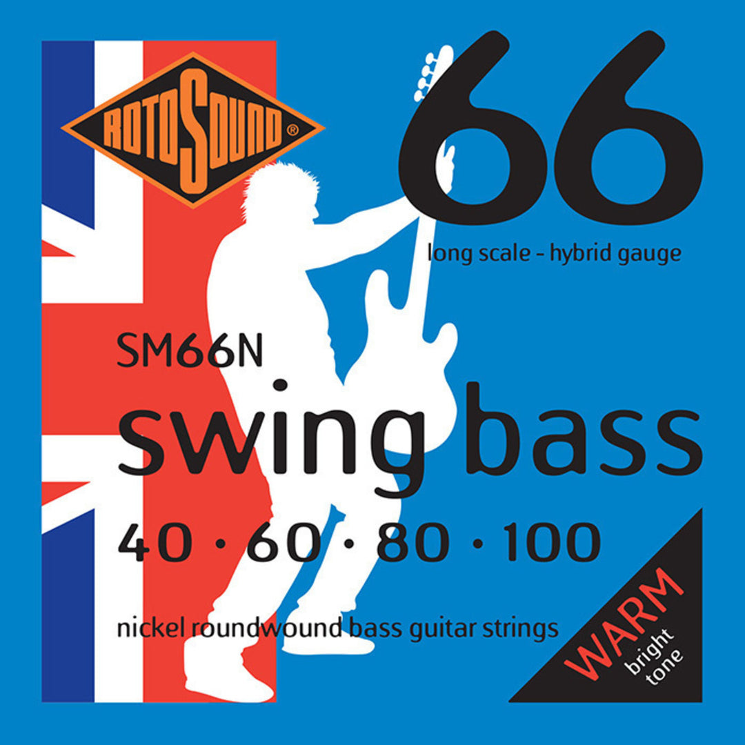 Rotosound Corde per E-Bass Swing Bass 66 - Set 4-string Nickel Hybrid 40-100 (SM66N)