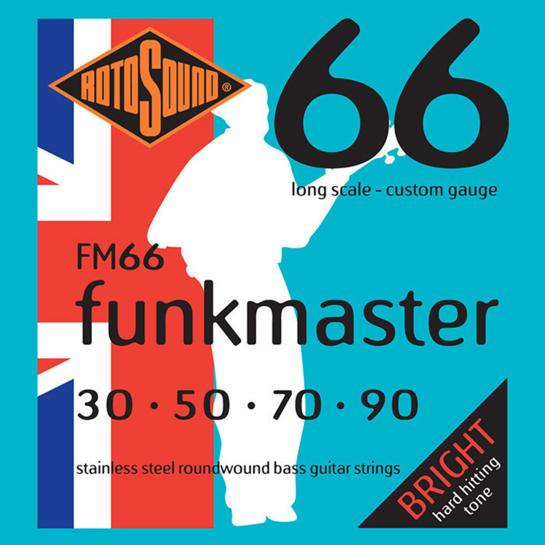 Corde Rotosound per basso elettrico Swing Bass 66 - Set a 4 corde FUNKMASTER Custom 30-90 (FM66)