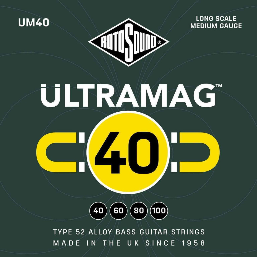 Rotosound Corde per E-Bass Ultramag - Set 4 corde Medium 40-100 (UM40)