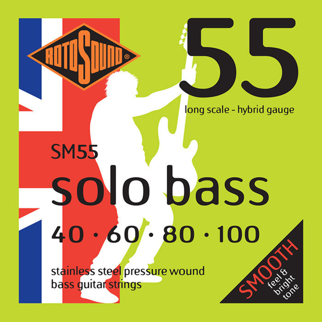 Corde per E-Bass Rotosound Solo Bass 55 - Set 4-string Hybrid 40-100 (SM55)