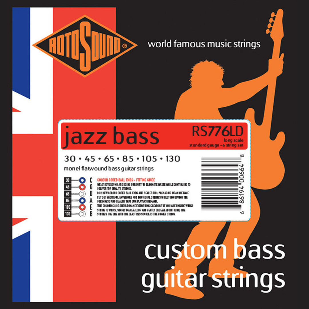 Corde Rotosound Jazz Bass Jazz Bass 77 - Set a 6 corde Flatwound Standard 30-130 (RS776LD)