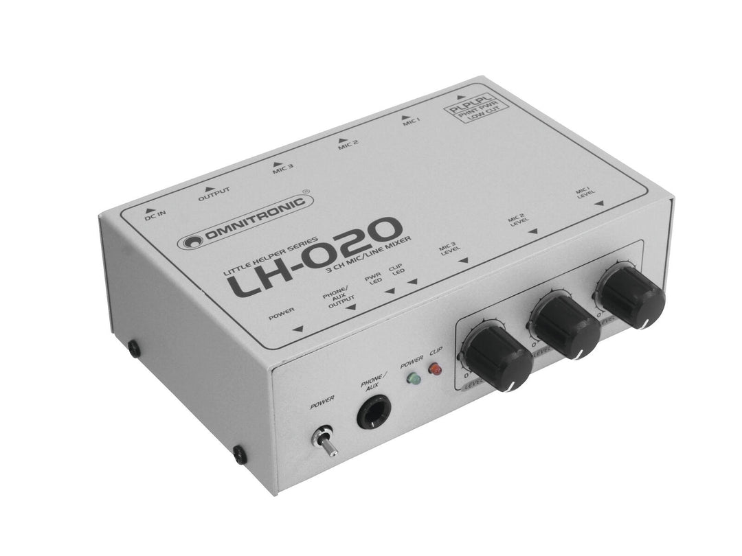 OMNITRONIC LH-020 Mixer per microfoni a 3 canali