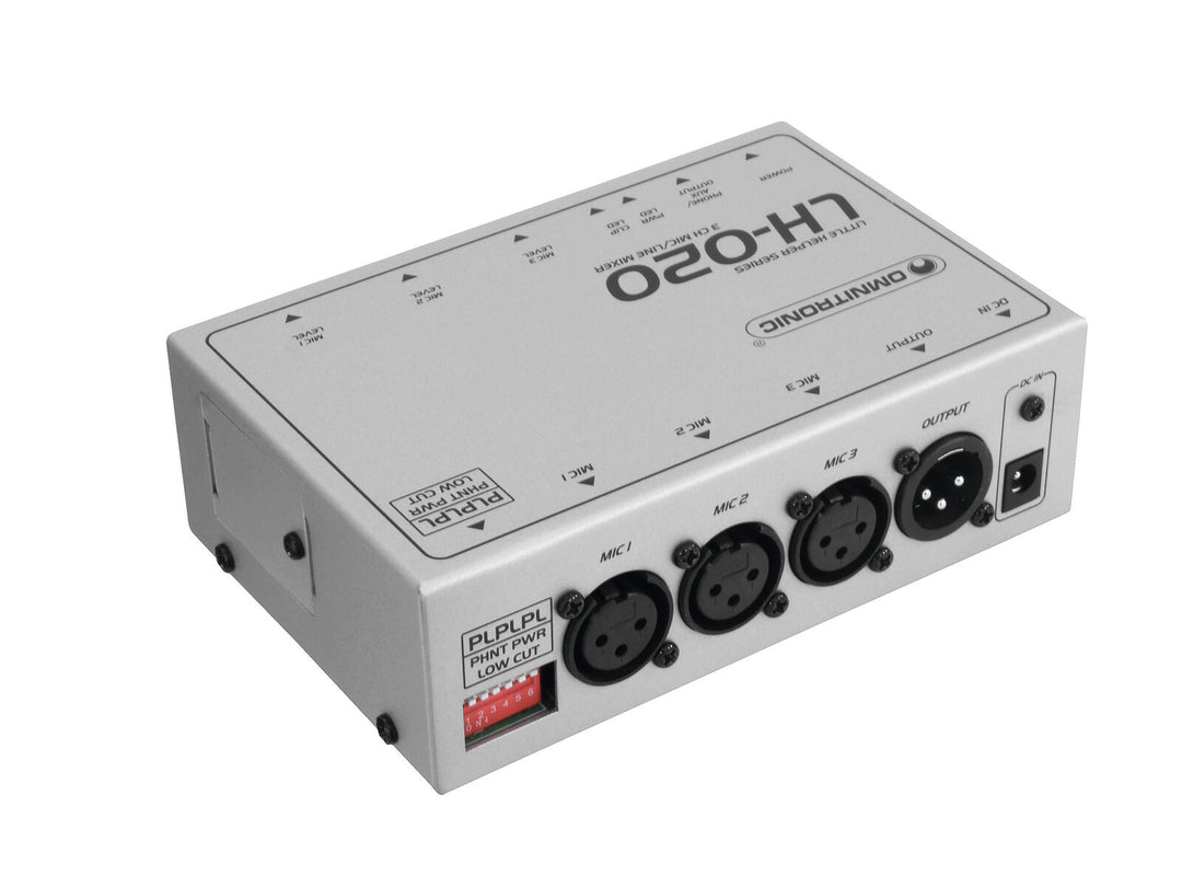 OMNITRONIC LH-020 Mixer per microfoni a 3 canali