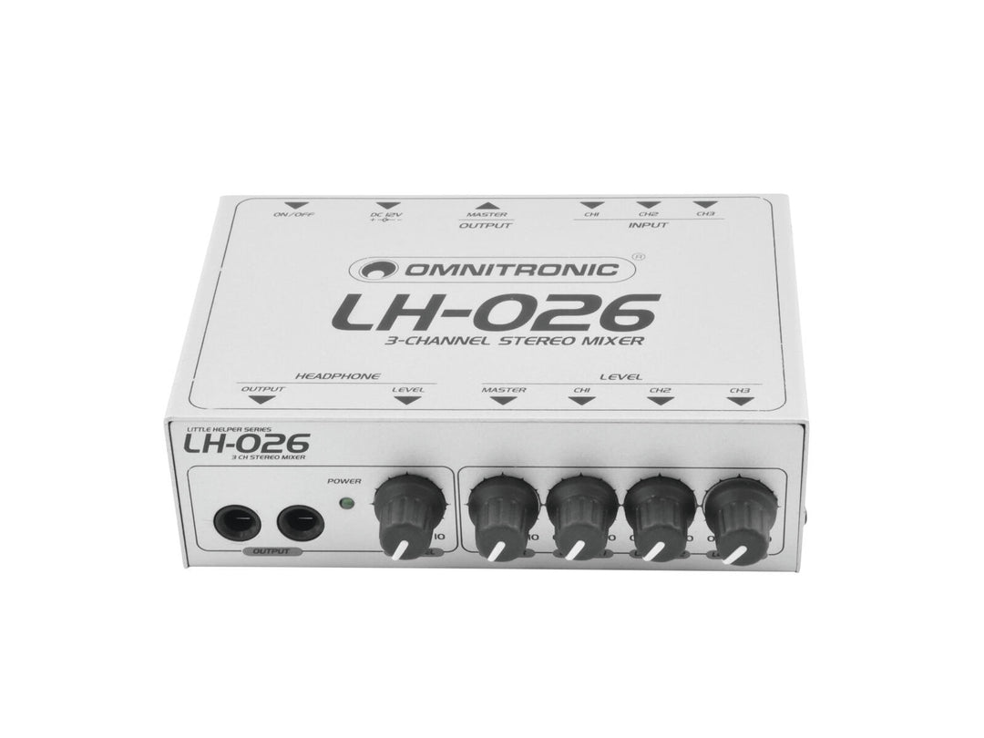 OMNITRONIC LH-026 Mixer stereo a 3 canali