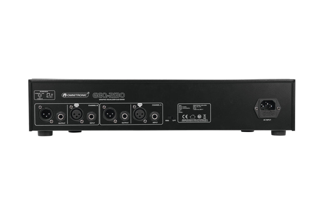 OMNITRONIC GEQ-2310 Equalizzatore 2x31 bande