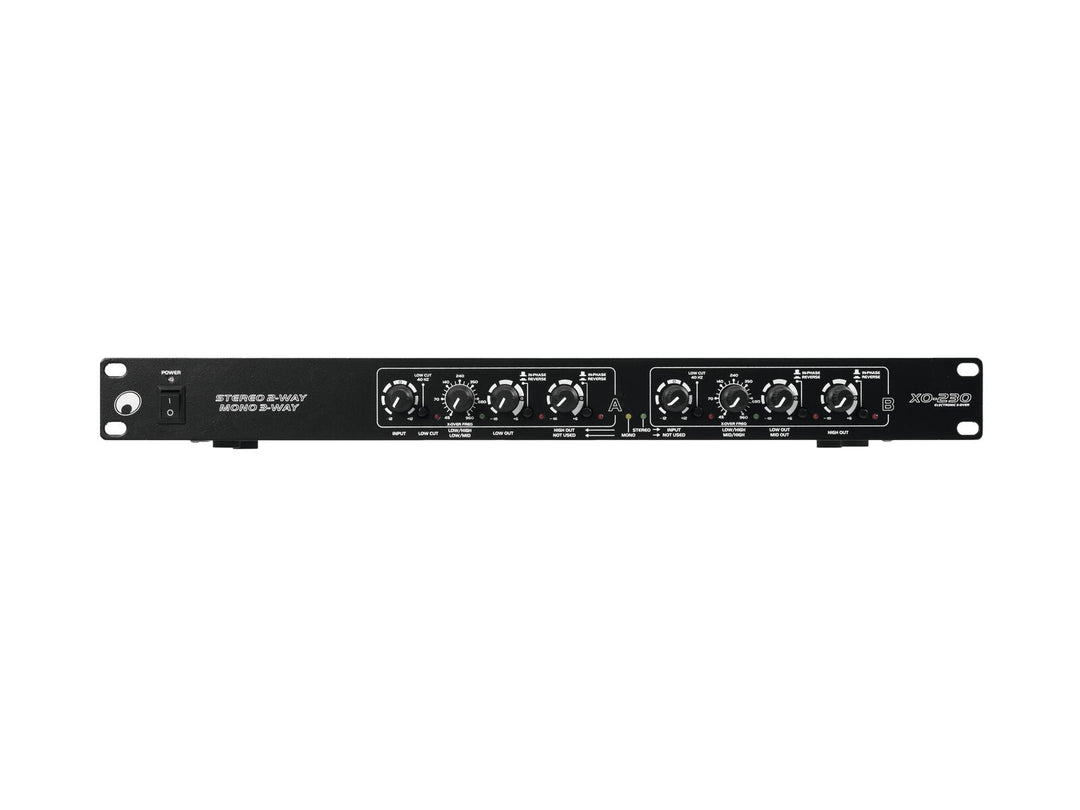 Omnitronic XO-230 Active Crossover – 2-Way Stereo / 3-Way Mono