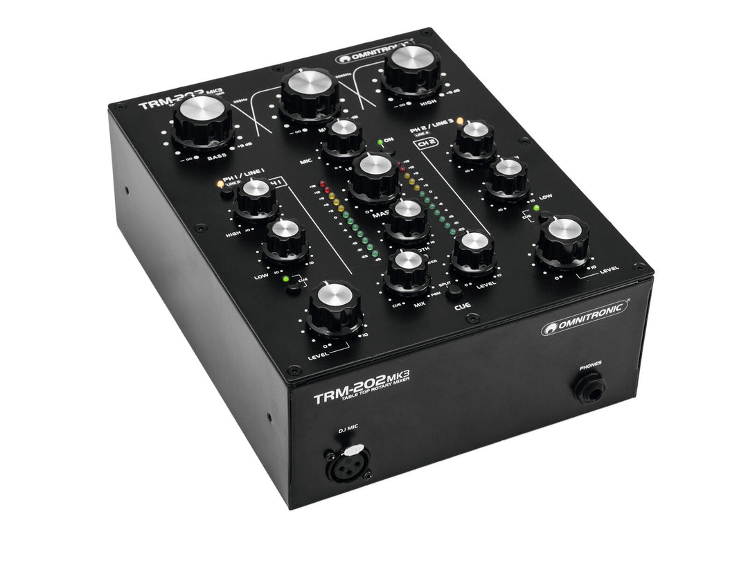 OMNITRONIC TRM-202MK3 Mixer rotativo a 2 canali