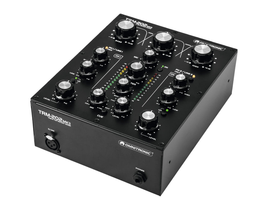 OMNITRONIC TRM-202MK3 Mixer rotativo a 2 canali
