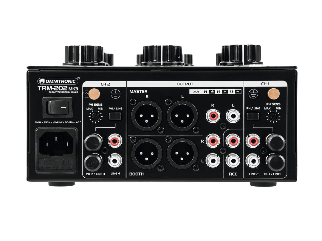 OMNITRONIC TRM-202MK3 Mixer rotativo a 2 canali