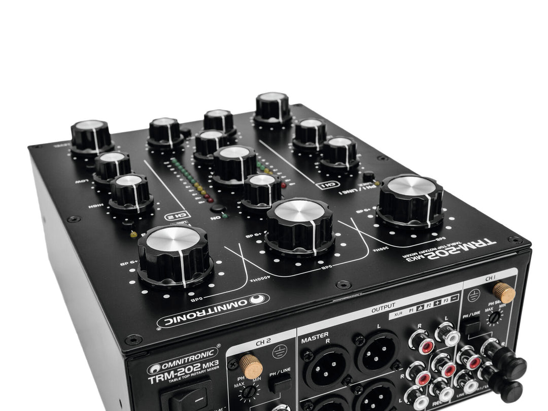 OMNITRONIC TRM-202MK3 Mixer rotativo a 2 canali