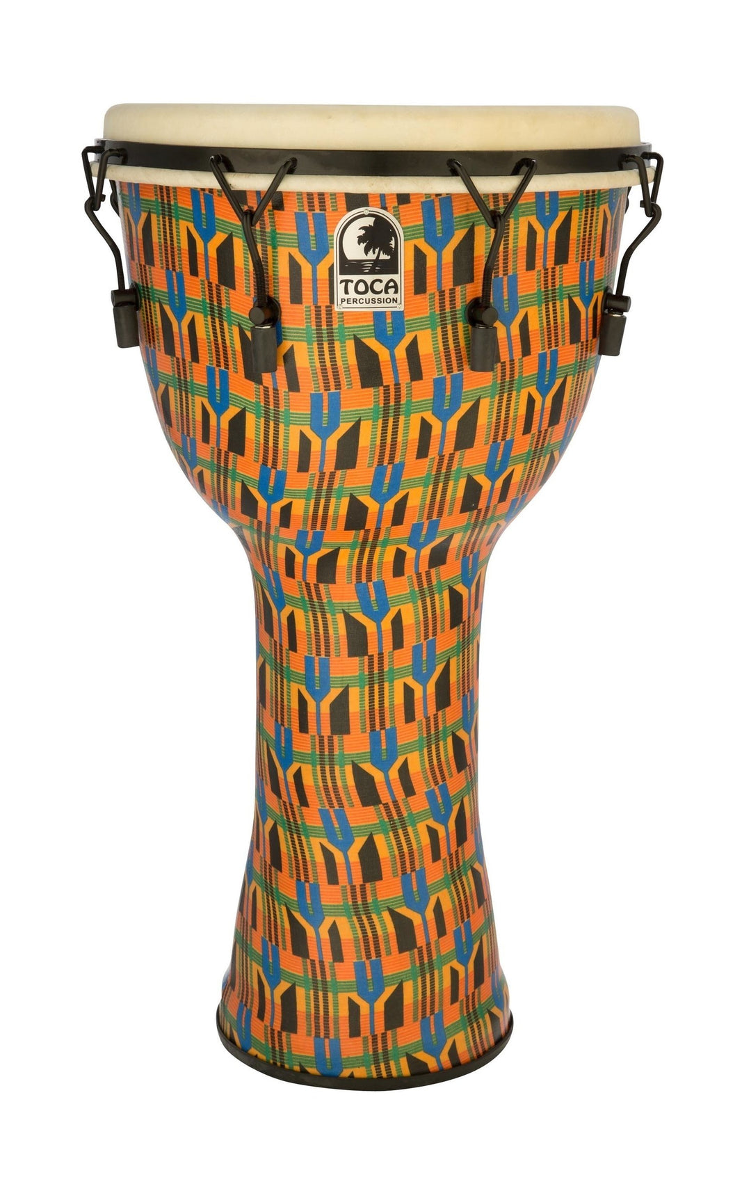 Toca Djembe Freestyle accordato meccanicamente - Kente Cloth (SFDMX-14KB)