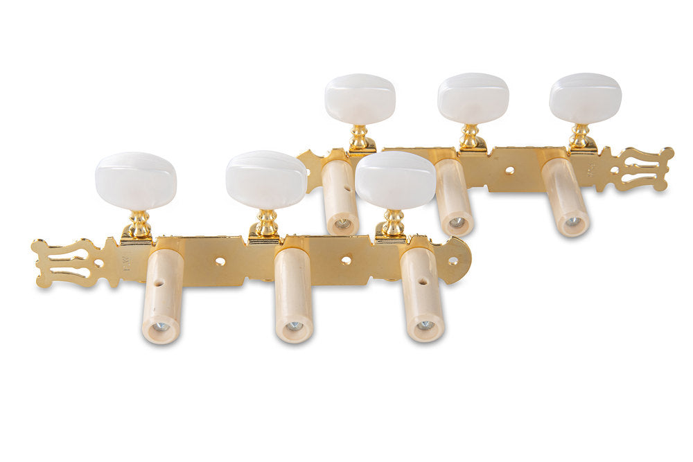 Meccaniche GEWA per chitarra classica, color oro con lira, 14:1