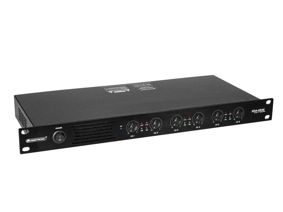 Amplificatore OMNITRONIC XDA-1206 a 6 canali in classe D