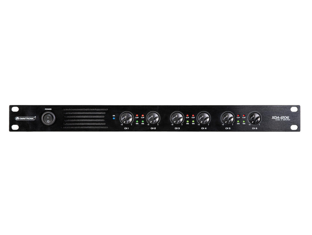 Amplificatore OMNITRONIC XDA-1206 a 6 canali in classe D