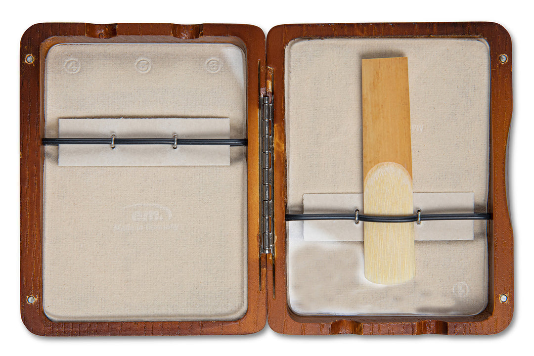 GEWA Reed case per sax alto 6 ance - Finitura laccata rosso-marrone