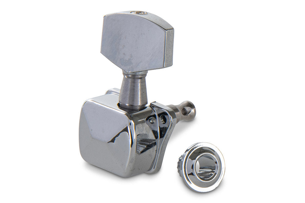 GEWA meccaniche singole chiuse, grande bottone in stile Schaller, 3+3