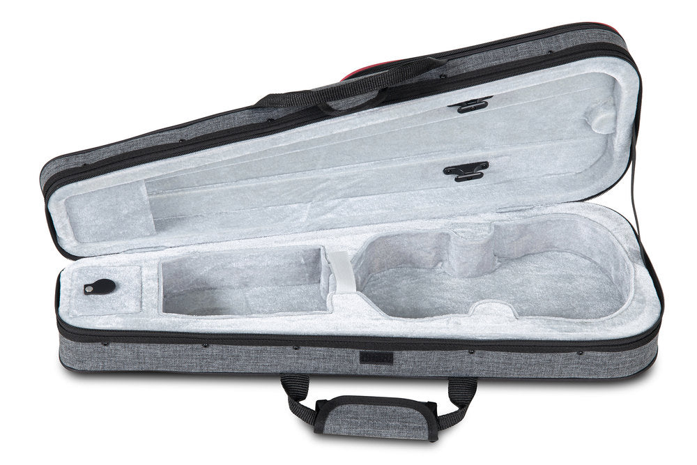 Custodia sagomata GEWA Pure CVF G 02 per violino 1/4, grigia e viola