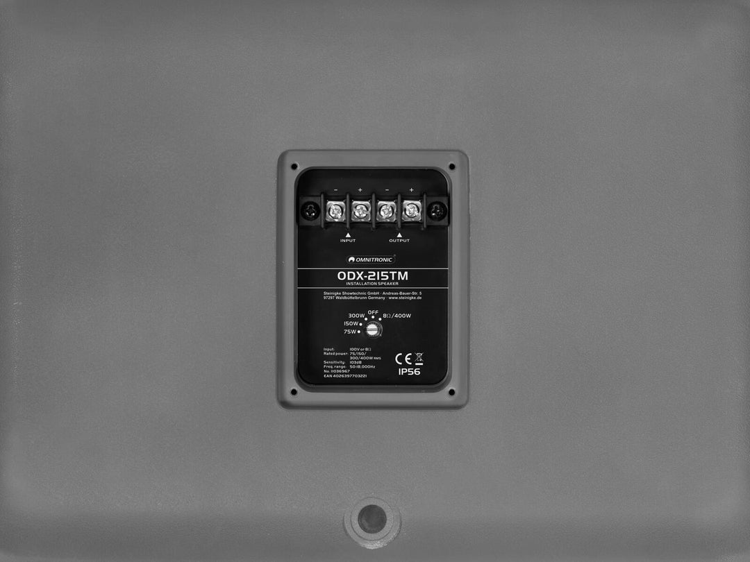 OMNITRONIC ODX-215TM Installation Speaker 100V grigio scuro