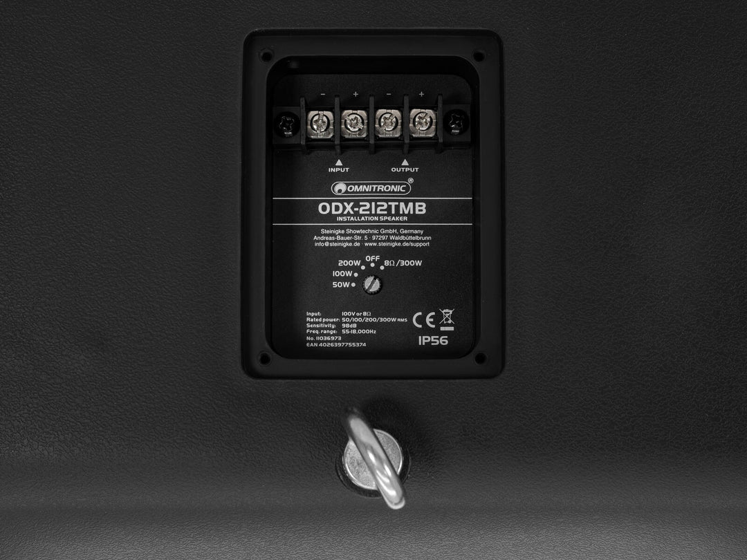 OMNITRONIC ODX-212TMB Diffusore da installazione 100V nero