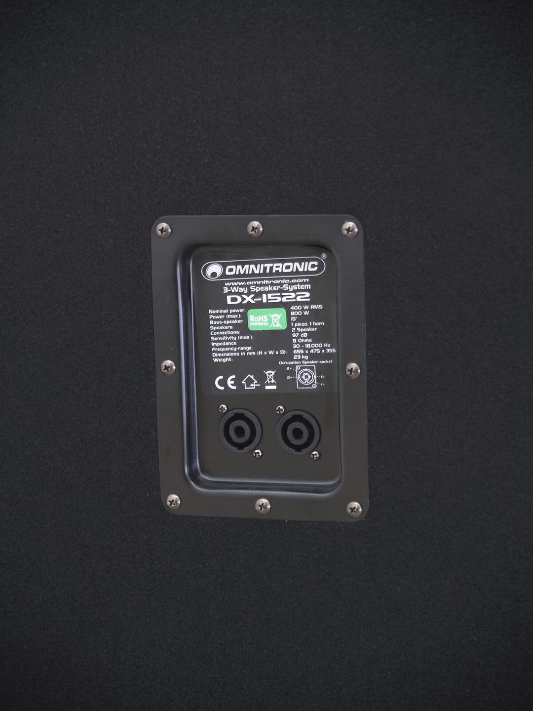 OMNITRONIC DX-1522 altoparlante a 3 vie 800 W