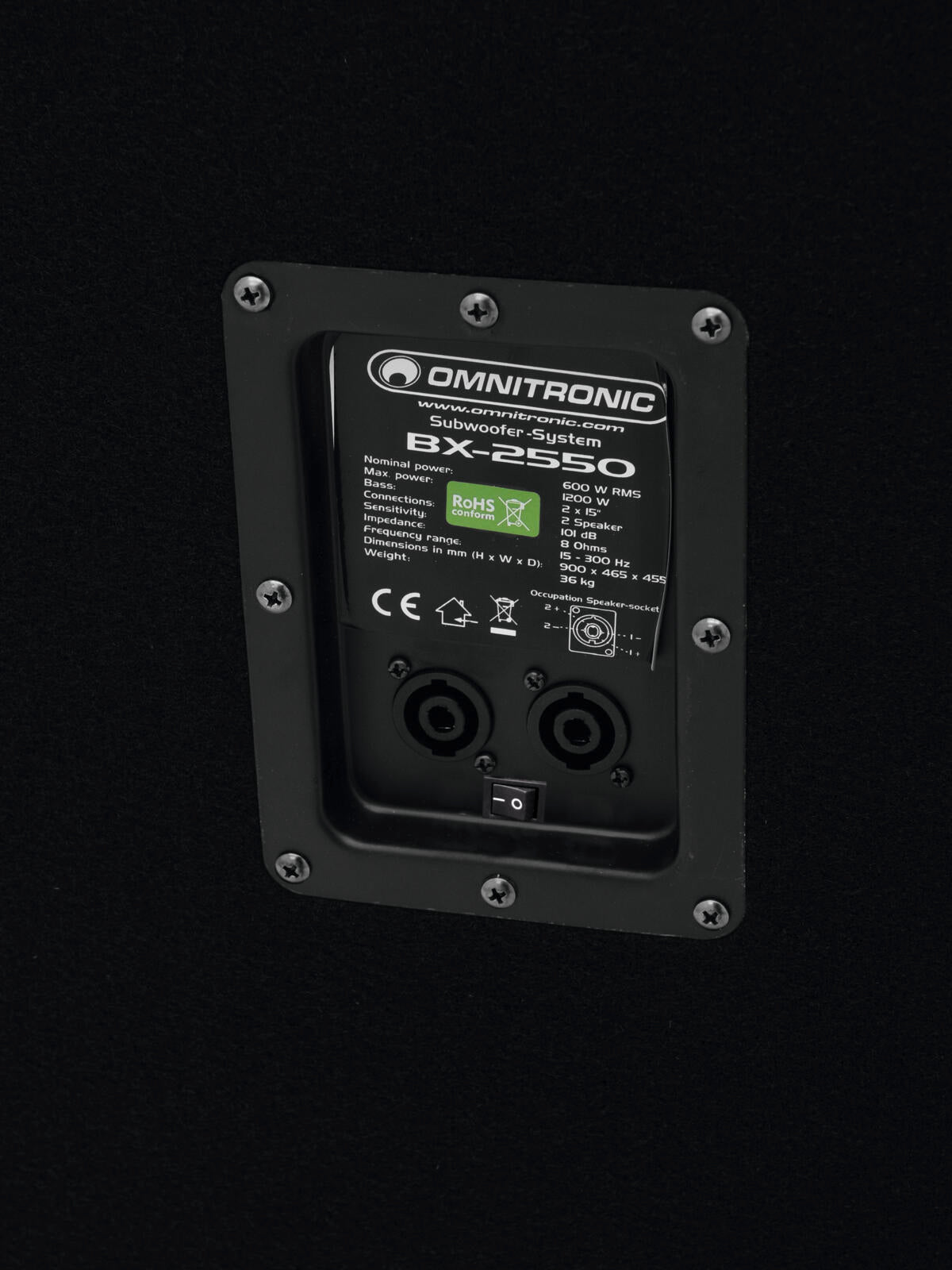 OMNITRONIC BX-2550 Subwoofer 1200W