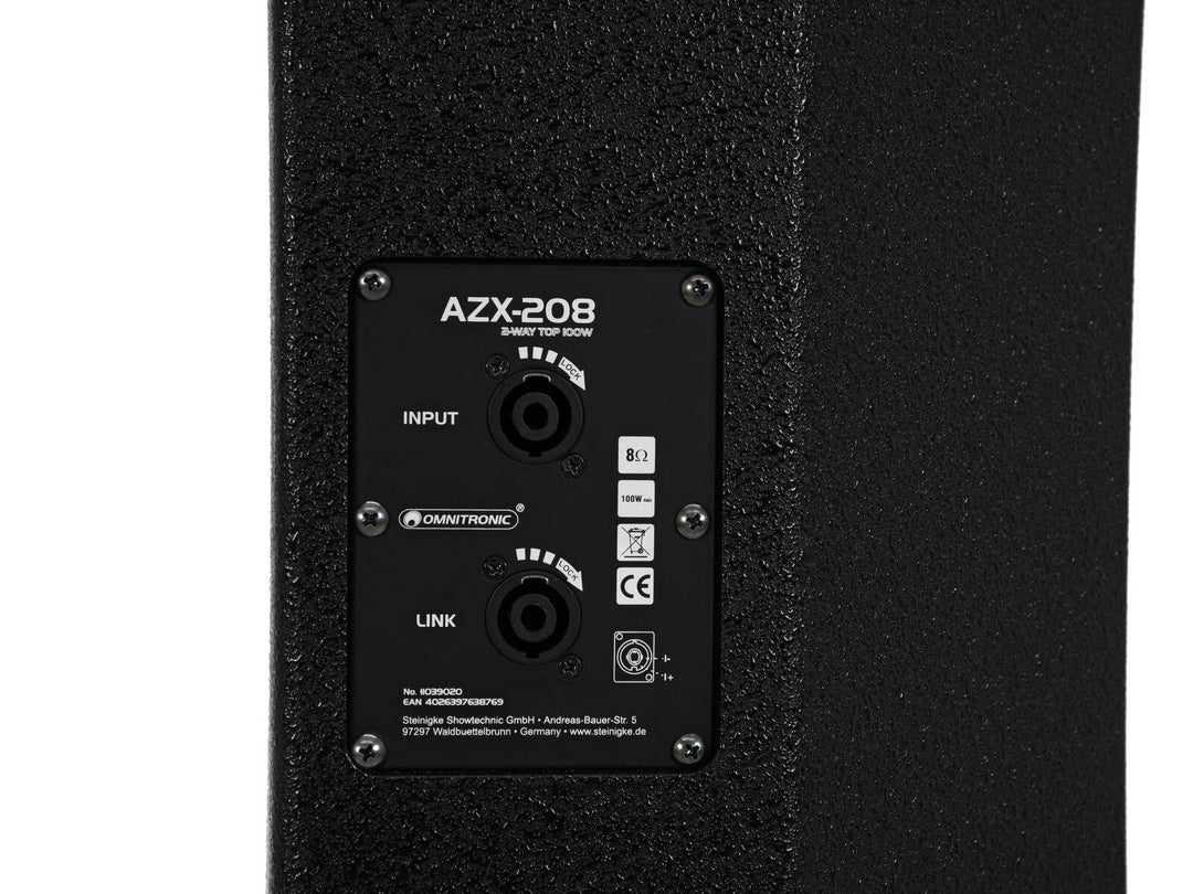 OMNITRONIC AZX-208 Top a 2 vie 100W