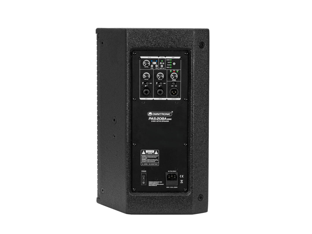 OMNITRONIC PAS-208A MK4 Top a 2 vie, attivo, DSP, BT