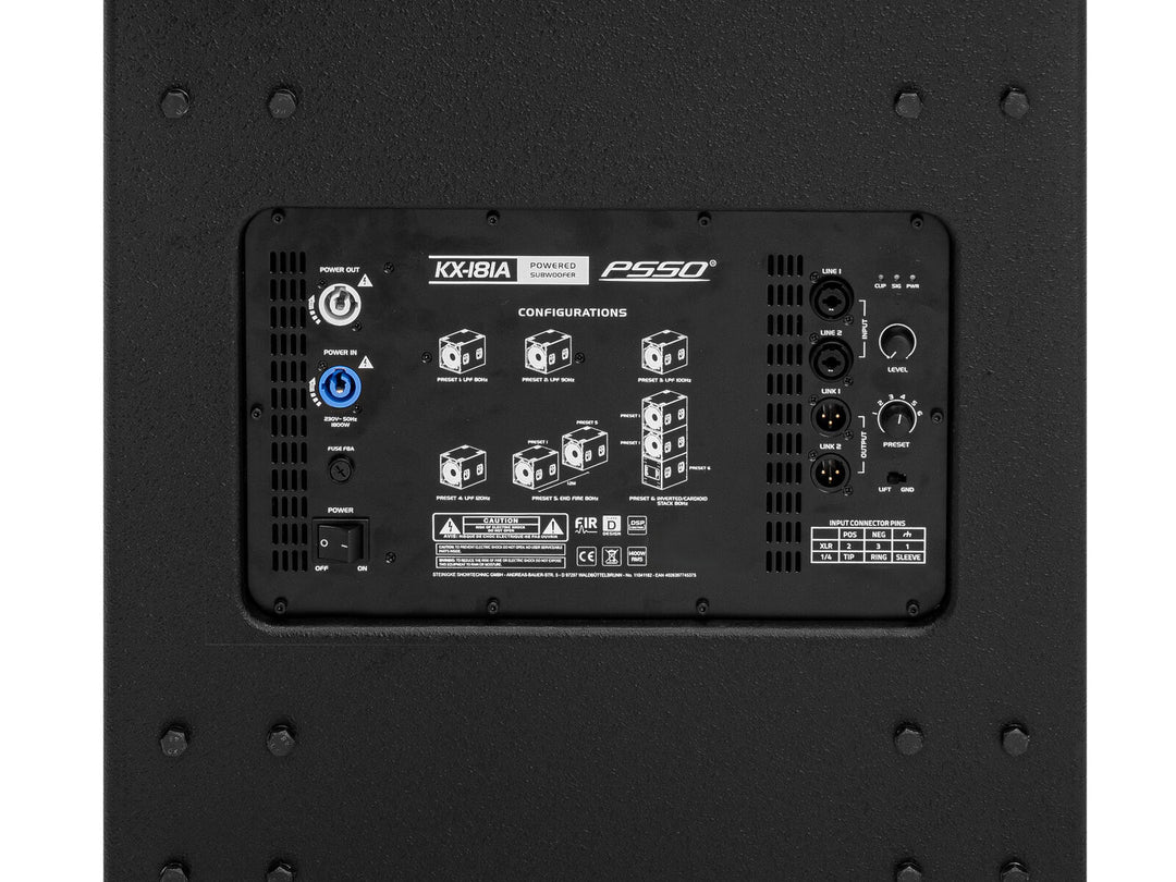 PSSO KX-181A Subwoofer, attivo, DSP