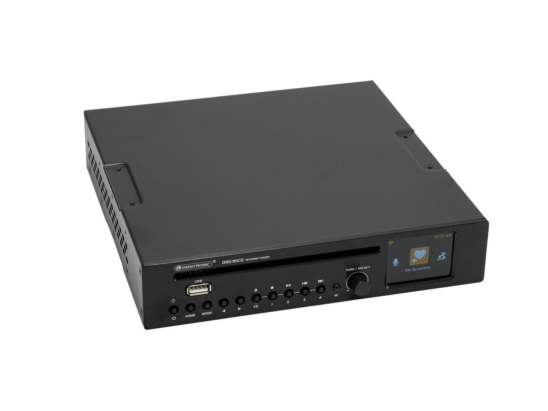 OMNITRONIC DRS-95CD radio Internet con DAB+, Bluetooth e lettore CD
