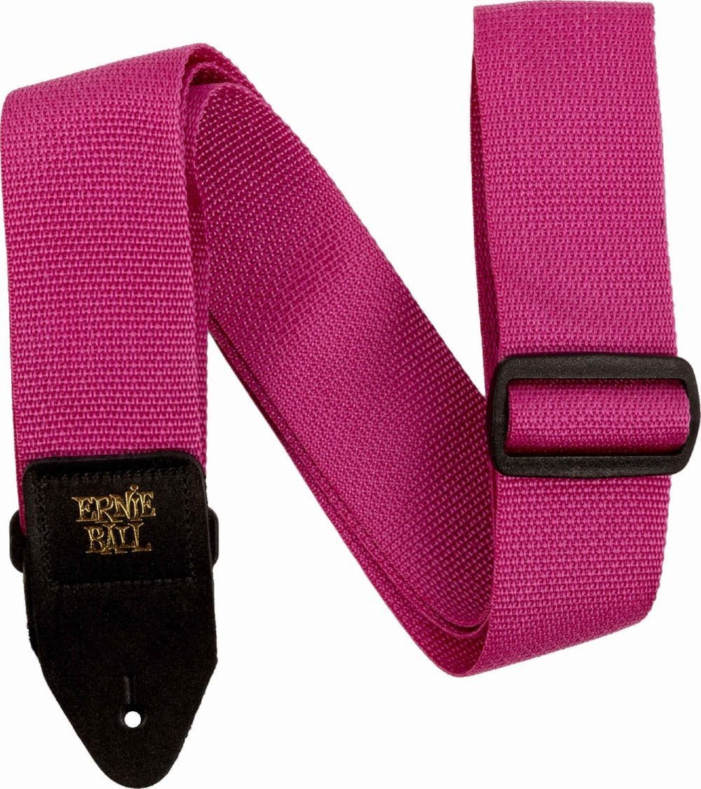 Ernie Ball 5355 PolyPro Tracolla per Chitarre Raspberry Red con Blac
