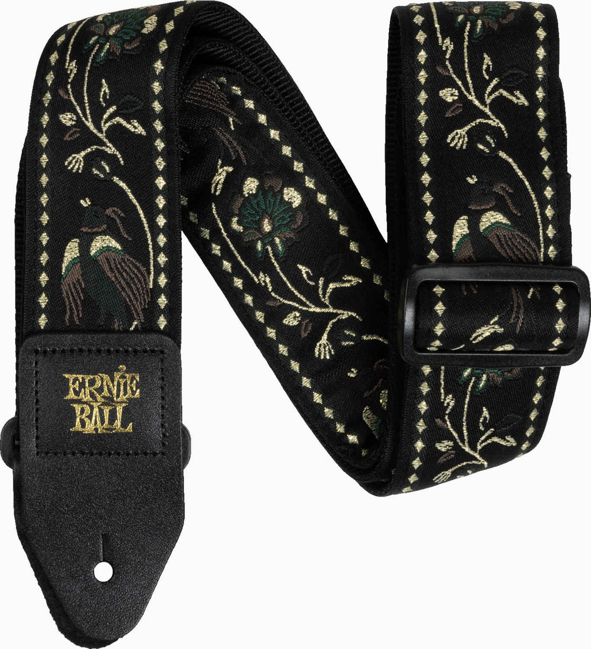Ernie Ball 5372 Black Pleasant Pheasant Strap