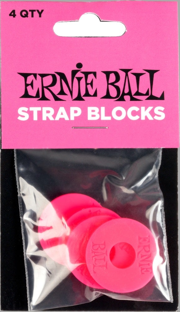 Blocchi per tracolla Ernie Ball 5623, Rosa, 4 pz
