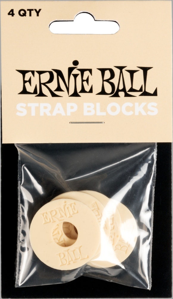 Ernie Ball 5624 Blocchi per tracolla, Crema, 4 pz