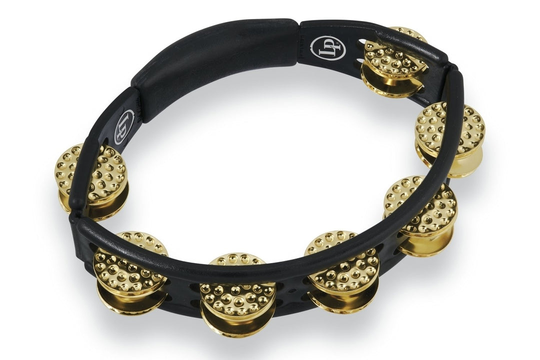 Latin Percussion Tamburello Cyclops modello a mano - ottone goffrato, Black (LP174)