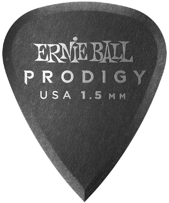 Ernie Ball EB-9199 1.5mm Black Standard Prodigy Picks confezione da 6