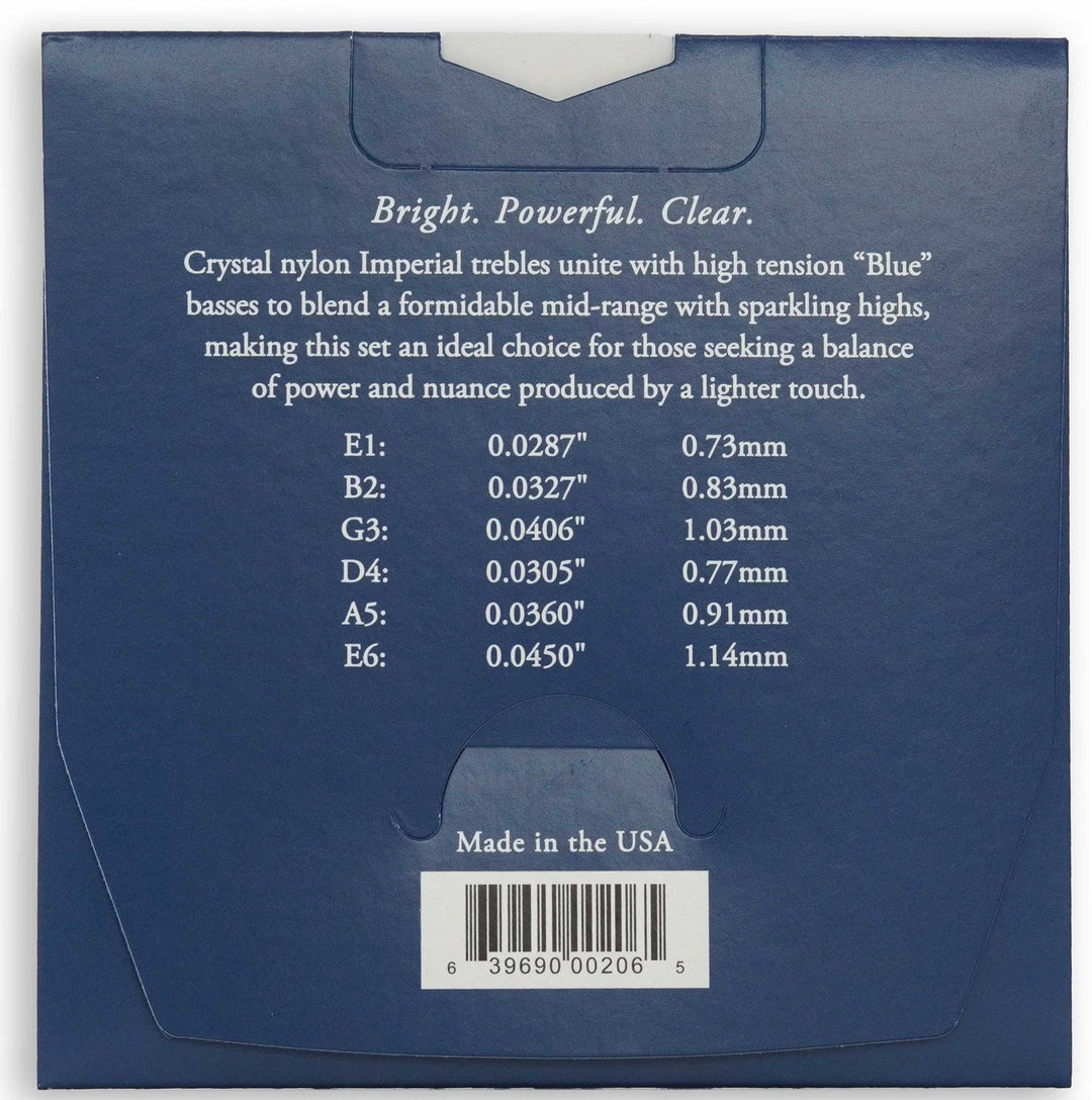 Corde Augustine per chitarra classica Imperial Crystal Nylon medium - Set Imperial Blue (medium/alto)